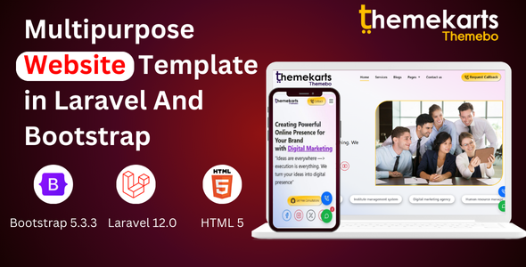 Themebo-Multipurpose
                            website template in laravel and bootstrap